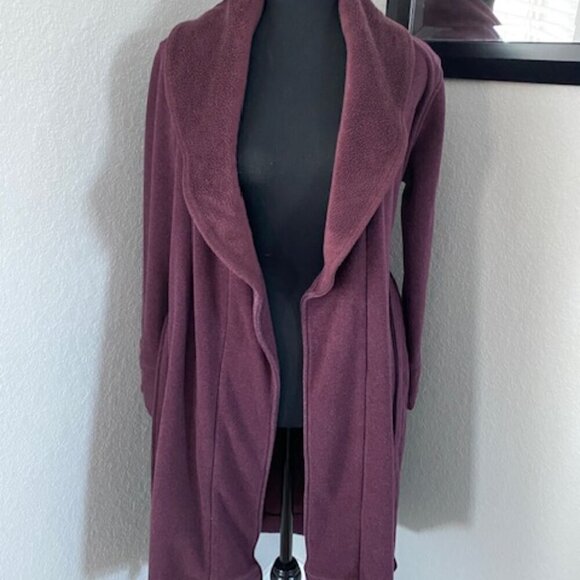 UGG Duffield Fleece Belted Robe Burgundy Wine XS - Picture 11 of 13
